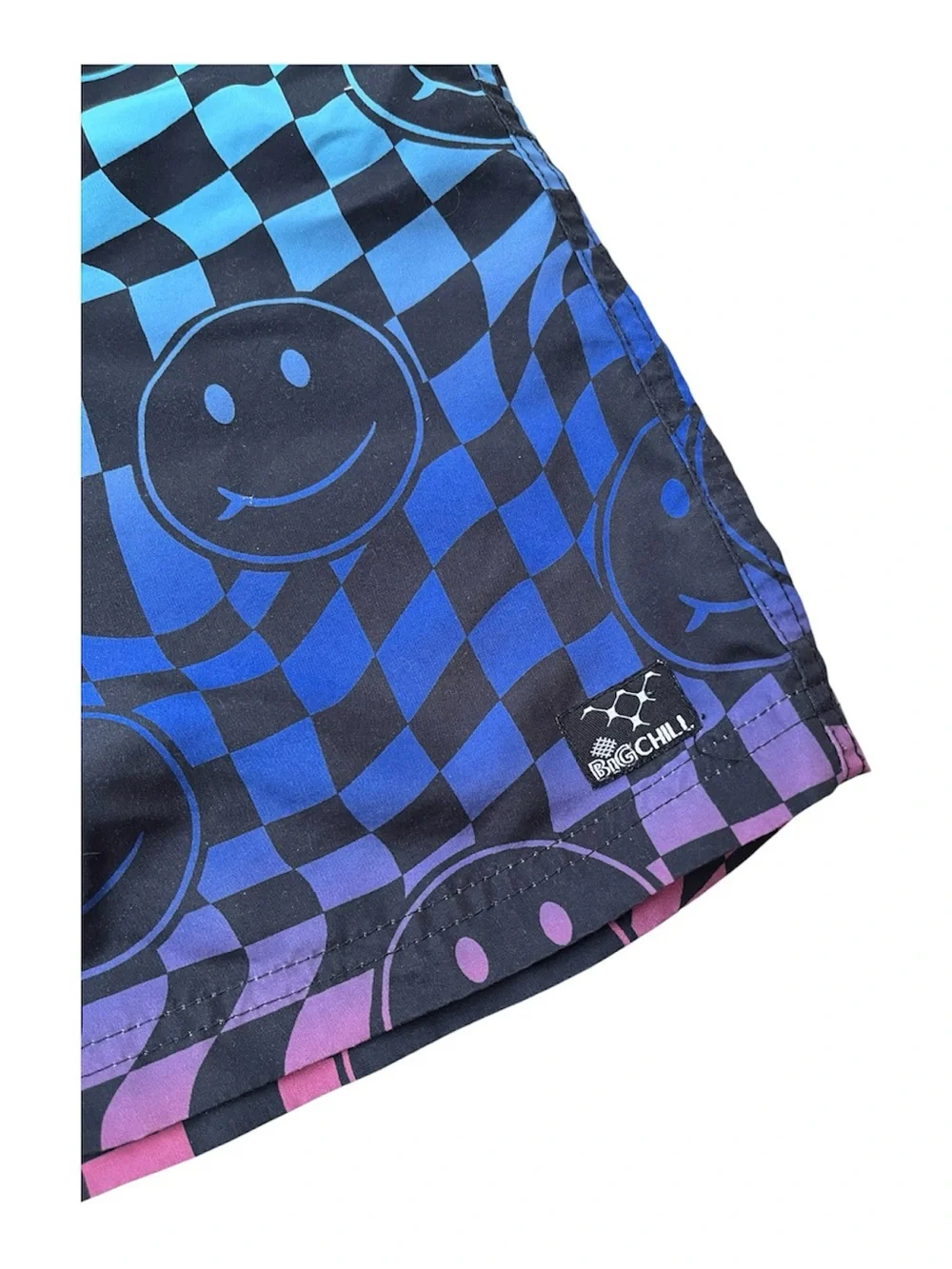 Big Chill Boys Size L 14/16 Swim trunks Multicolor Smiley Faces